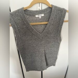 Madewell Charcoal V-Neck Sweater Vest